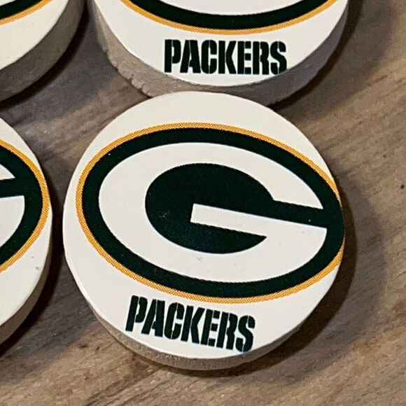 Vintage Green Bay Packers Button Covers Set Of 4 - Picture 4 of 7